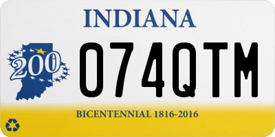 IN license plate 074QTM