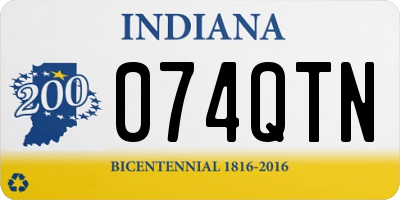IN license plate 074QTN