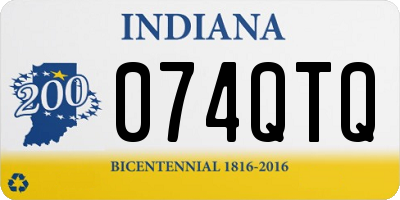 IN license plate 074QTQ
