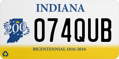 IN license plate 074QUB