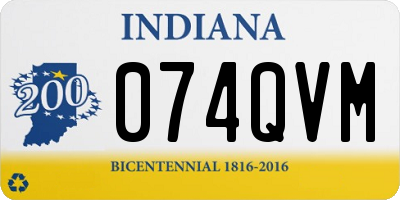 IN license plate 074QVM