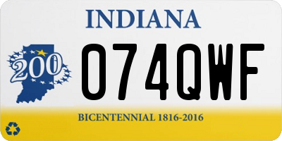 IN license plate 074QWF