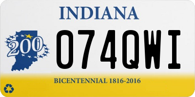 IN license plate 074QWI