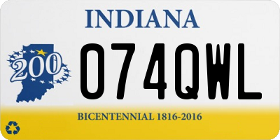 IN license plate 074QWL