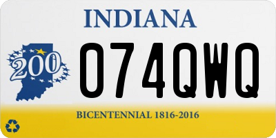 IN license plate 074QWQ