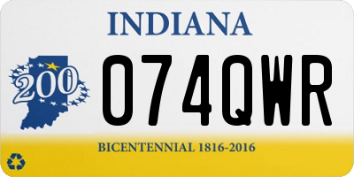IN license plate 074QWR