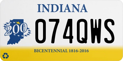 IN license plate 074QWS