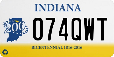 IN license plate 074QWT