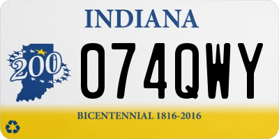 IN license plate 074QWY