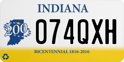 IN license plate 074QXH