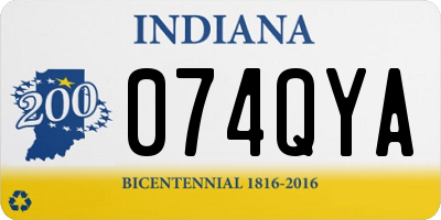 IN license plate 074QYA