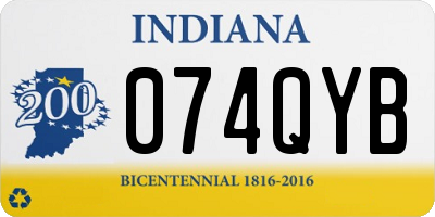 IN license plate 074QYB