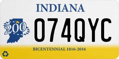 IN license plate 074QYC