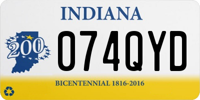IN license plate 074QYD