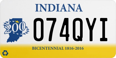 IN license plate 074QYI