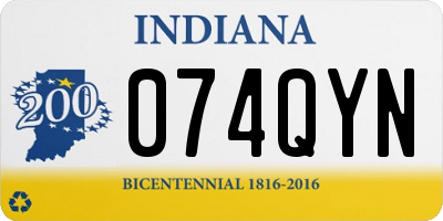 IN license plate 074QYN