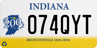 IN license plate 074QYT
