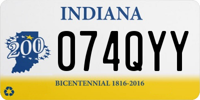 IN license plate 074QYY
