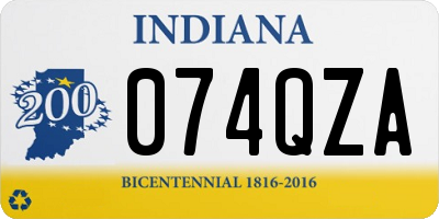 IN license plate 074QZA