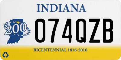 IN license plate 074QZB