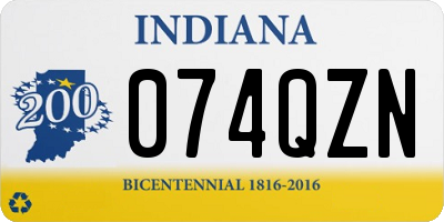 IN license plate 074QZN