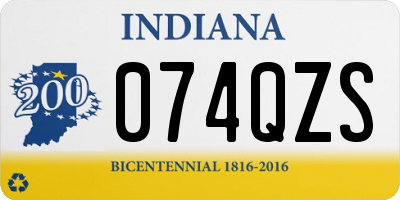 IN license plate 074QZS