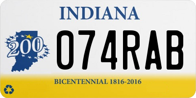 IN license plate 074RAB