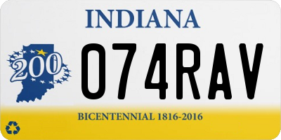 IN license plate 074RAV