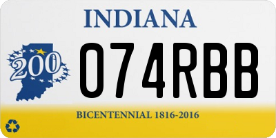 IN license plate 074RBB