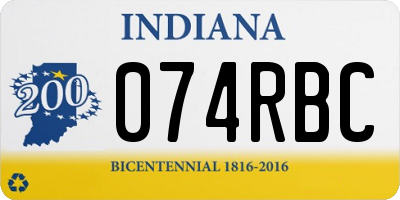 IN license plate 074RBC