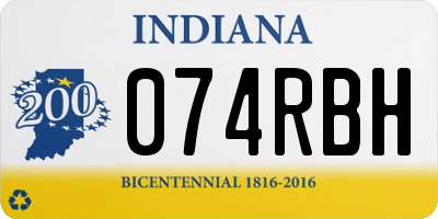IN license plate 074RBH