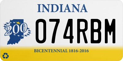 IN license plate 074RBM