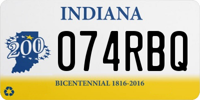 IN license plate 074RBQ