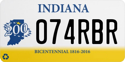 IN license plate 074RBR