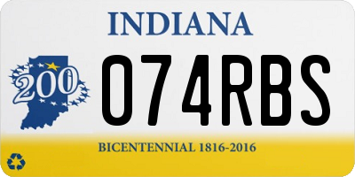 IN license plate 074RBS