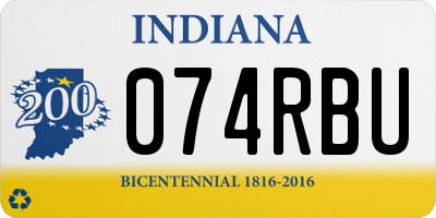 IN license plate 074RBU
