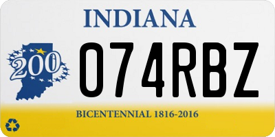 IN license plate 074RBZ