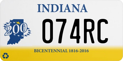 IN license plate 074RC