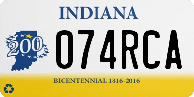 IN license plate 074RCA