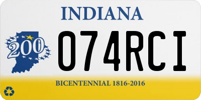IN license plate 074RCI