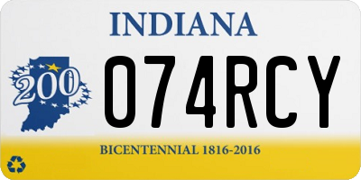 IN license plate 074RCY