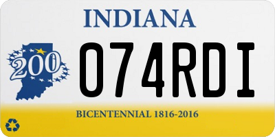 IN license plate 074RDI