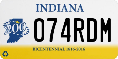 IN license plate 074RDM