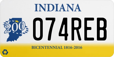 IN license plate 074REB