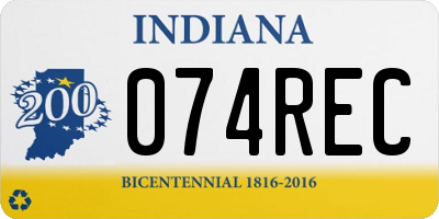 IN license plate 074REC