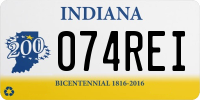 IN license plate 074REI