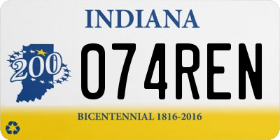 IN license plate 074REN