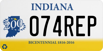 IN license plate 074REP