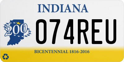 IN license plate 074REU