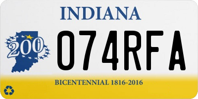 IN license plate 074RFA